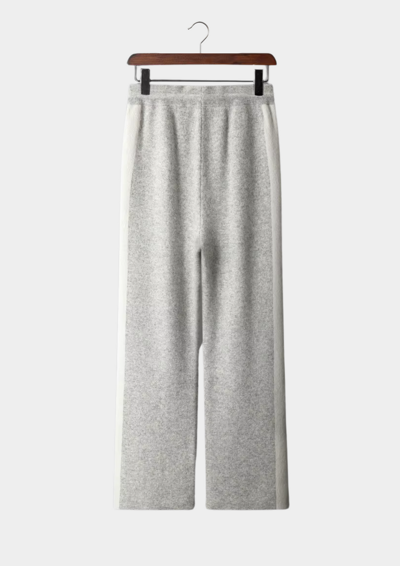 100% CASHMERE WIDE LEISURE TROUSERS