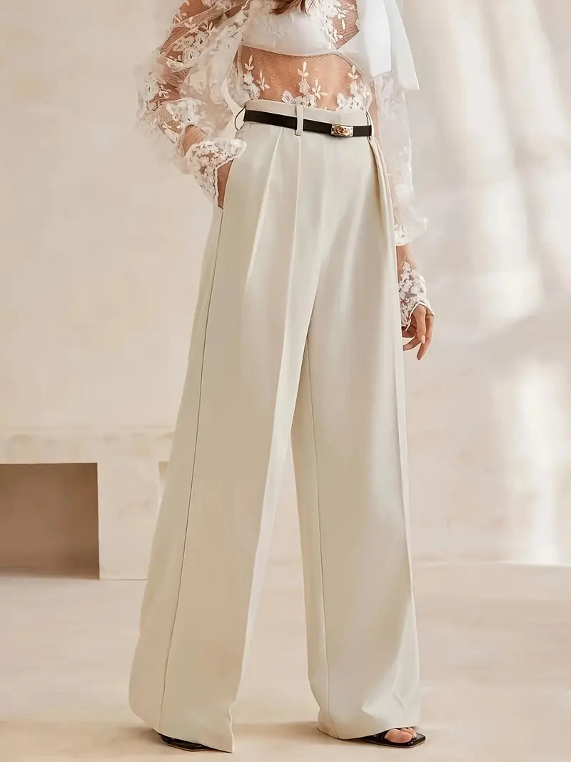 Wide-Leg Casual Trousers
