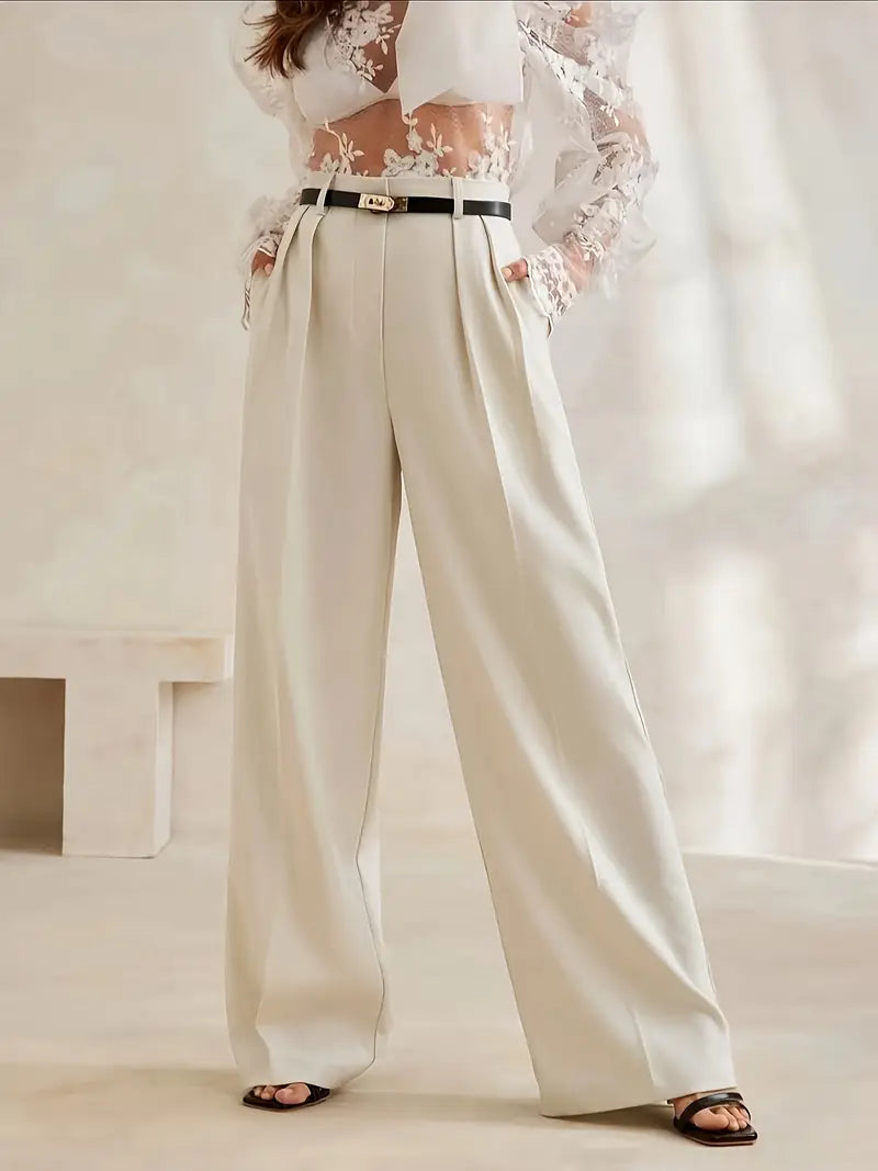 Wide-Leg Casual Trousers