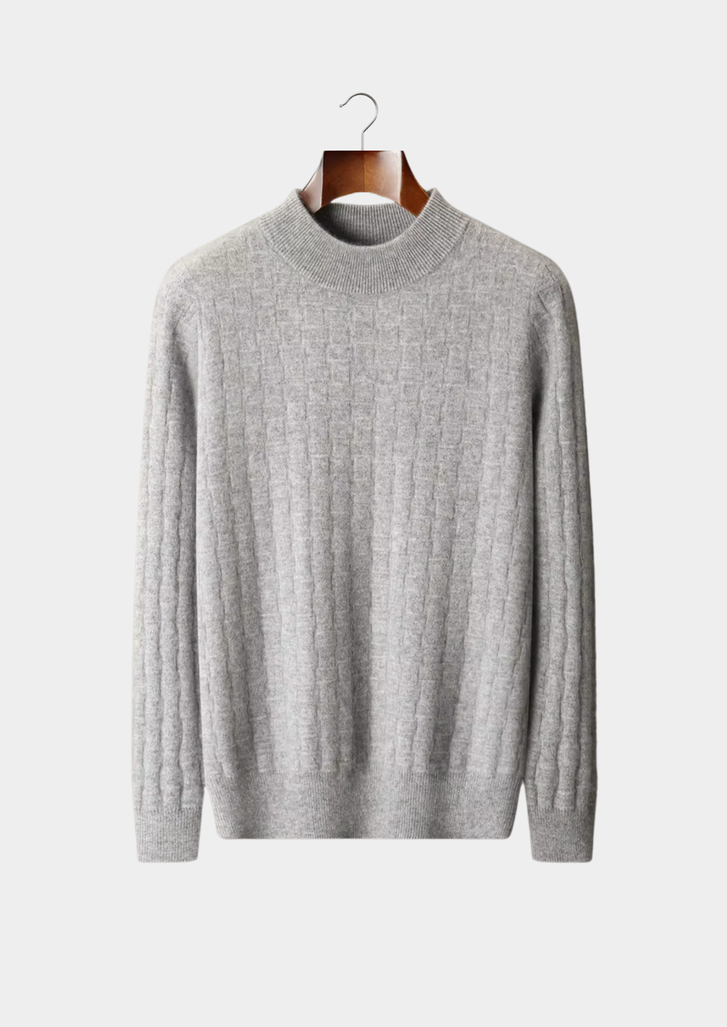 NOBA WOOL TEXTURED MOCKNECK