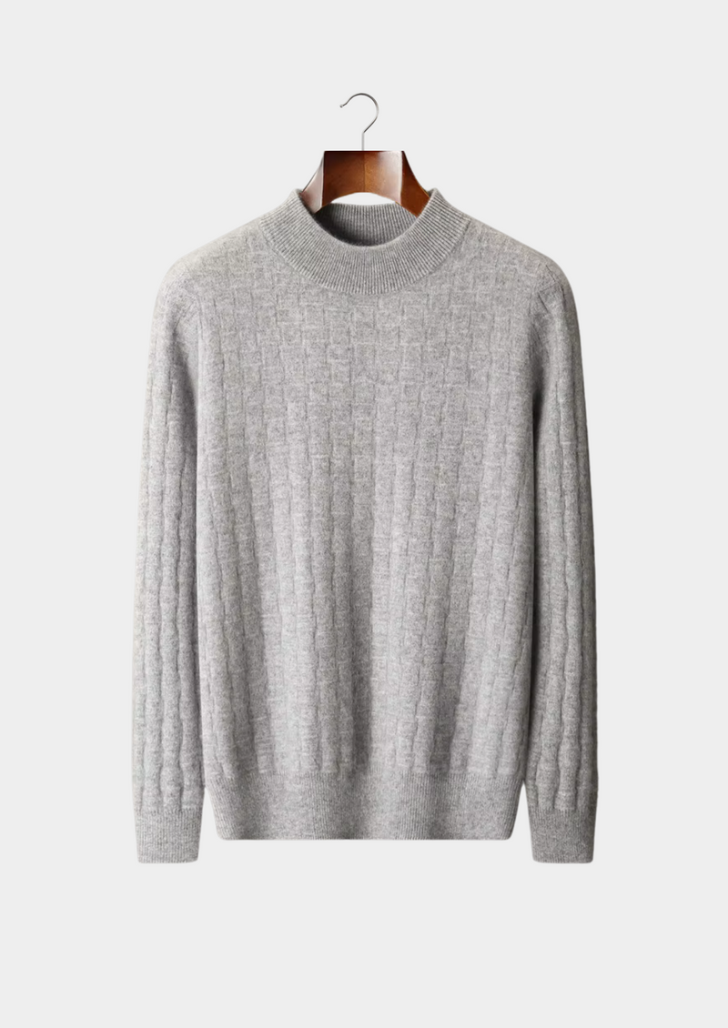 NOBA WOOL TEXTURED MOCKNECK
