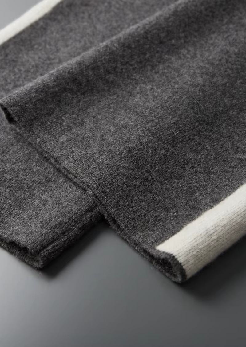 100% CASHMERE WIDE LEISURE TROUSERS