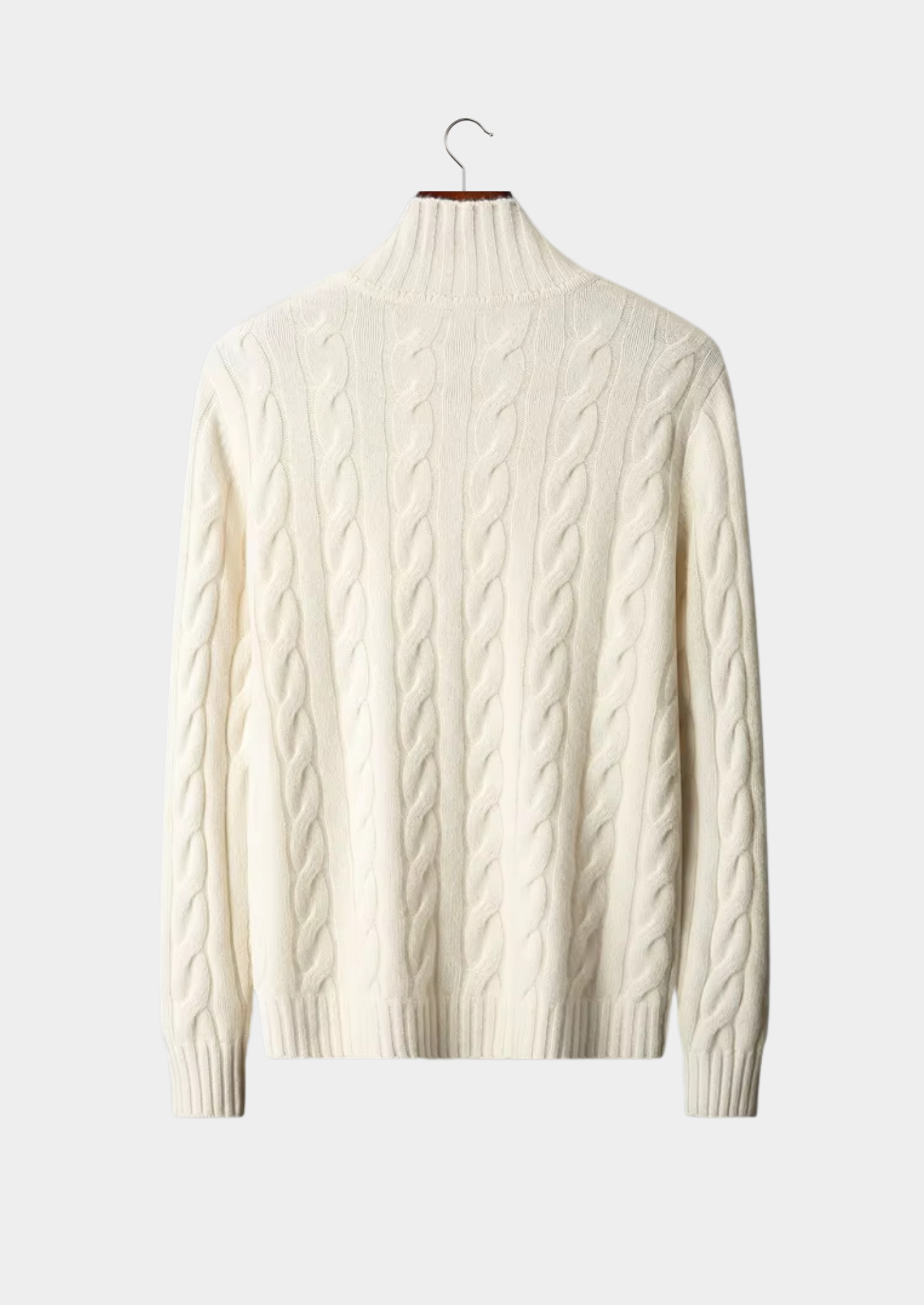 NOBA WOOL DUAL-ZIP CABLE CARDIGAN