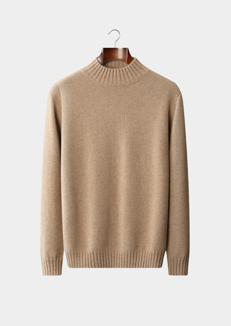 100% CASHMERE MOCKNECK SWEATER