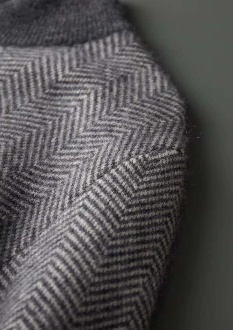 100% MERINO WOOL PATTERNED SET
