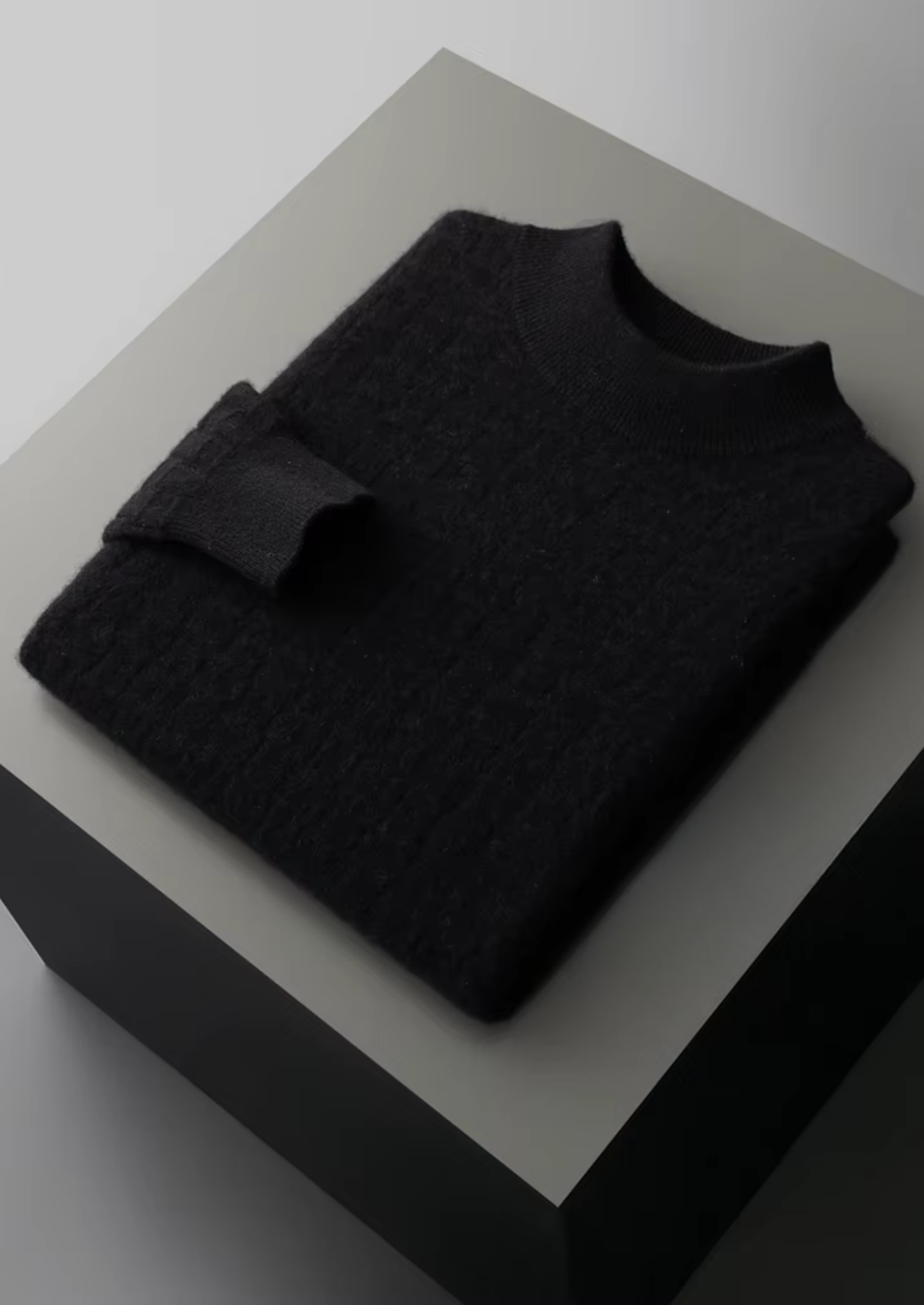 NOBA WOOL TEXTURED MOCKNECK