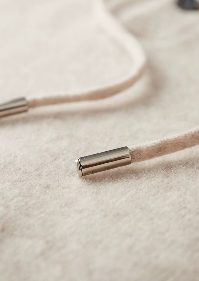 NOBA WOOL BUTTON HOODIE