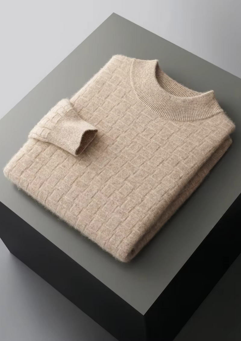 NOBA WOOL TEXTURED MOCKNECK