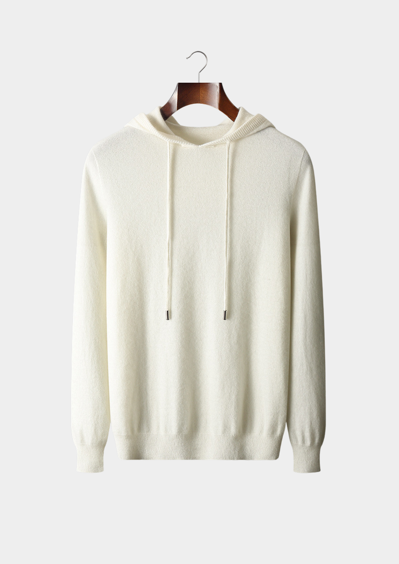 100% CASHMERE HOODED SWEATER