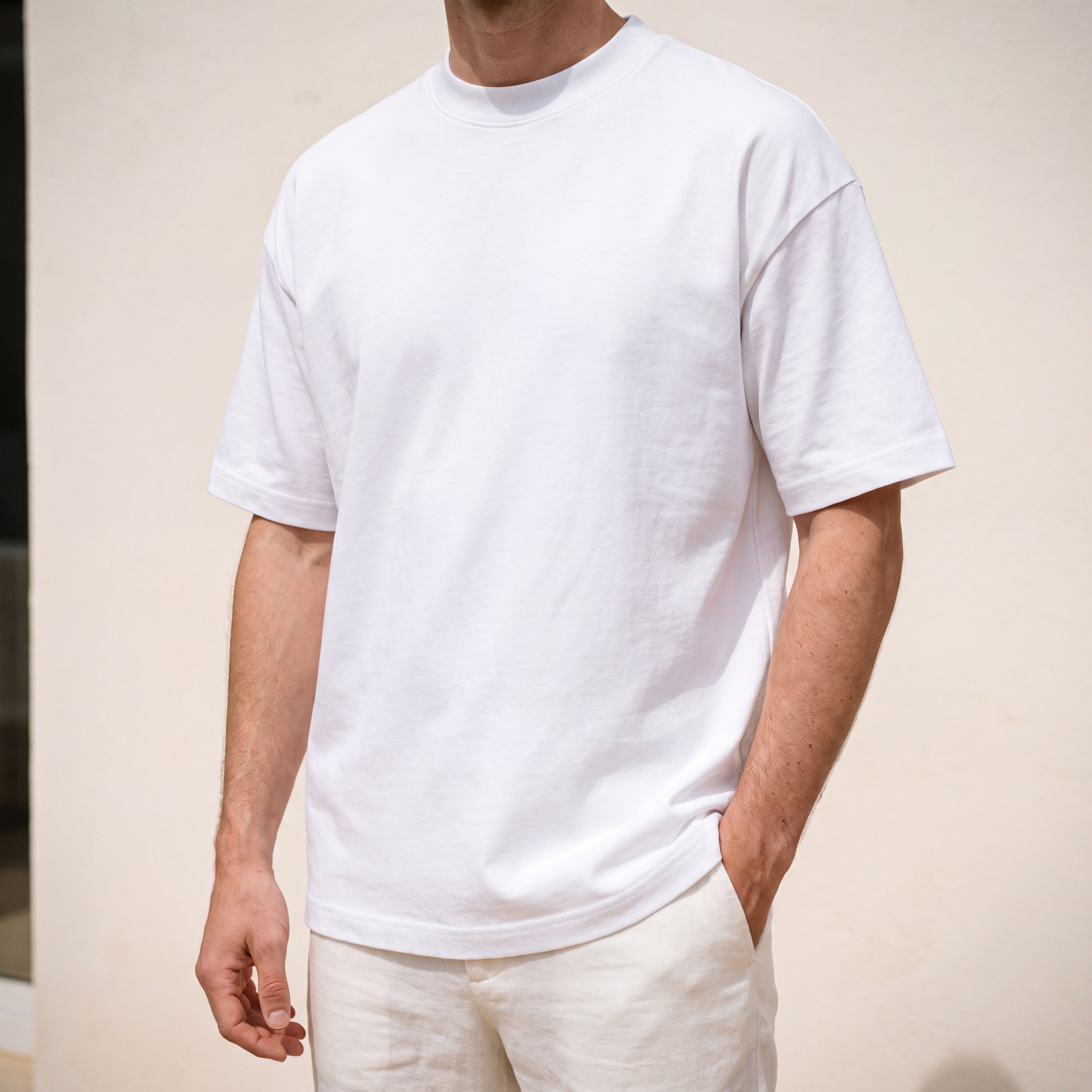 Refined Solid T-Shirt White lifestyle
