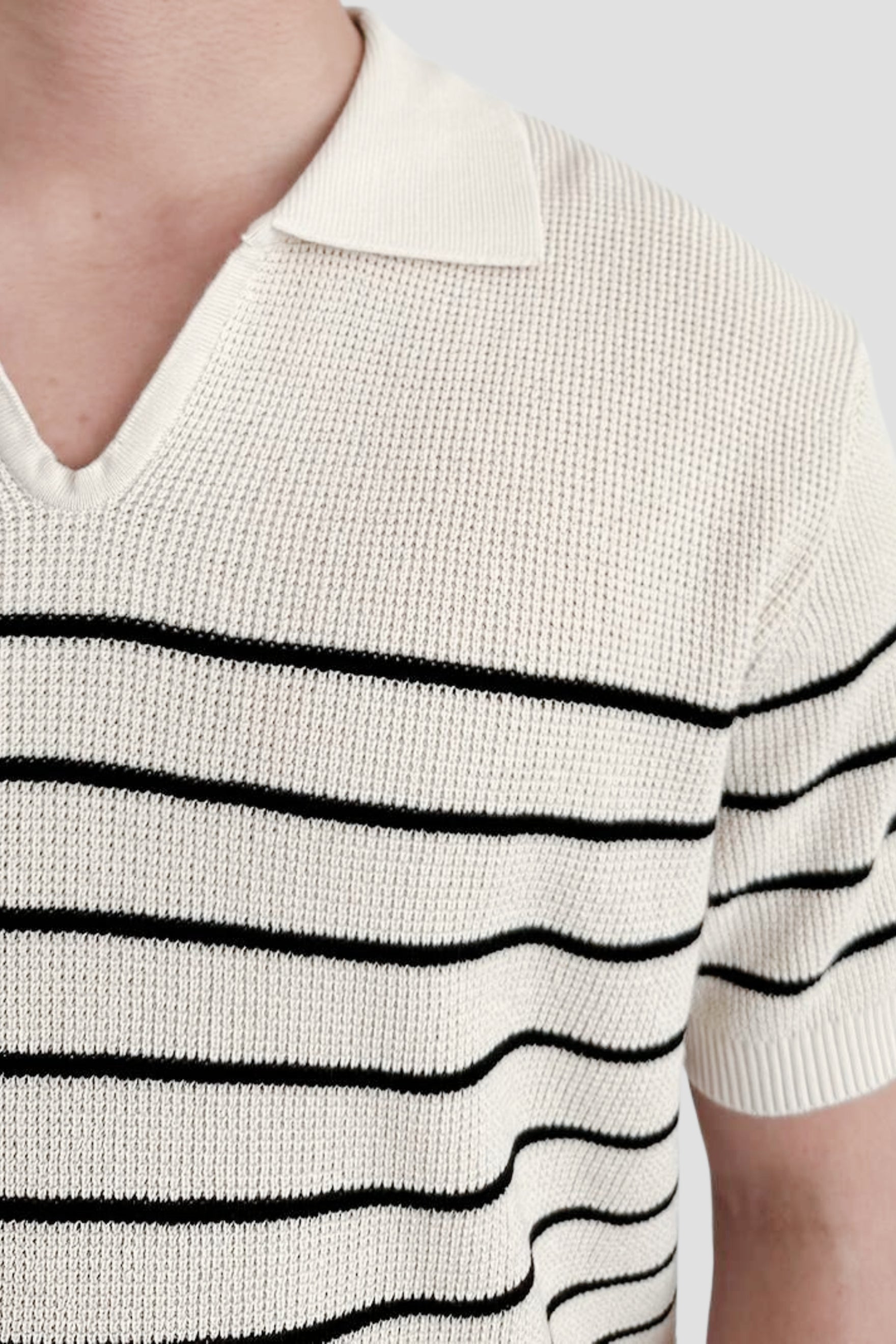 NOBA Short Sleeve Knitted High Stretch Polo