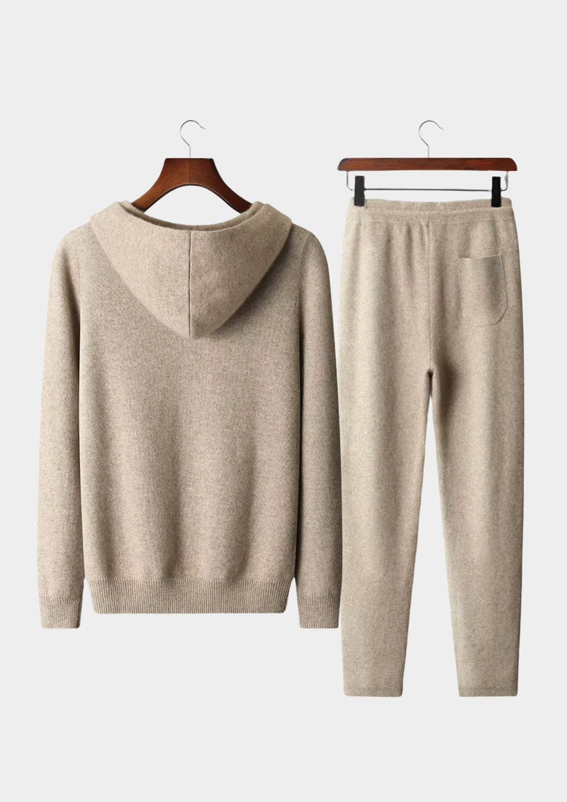 100% CASHMERE HOODED LEISURE SET