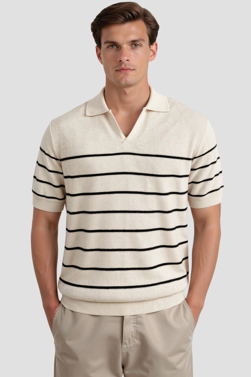 NOBA Short Sleeve Knitted High Stretch Polo