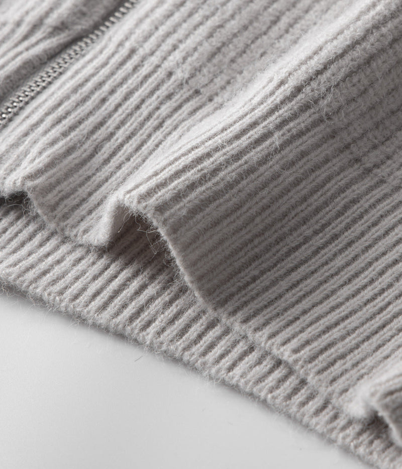 100% Merino Wool ZIPPED CARDIGAN