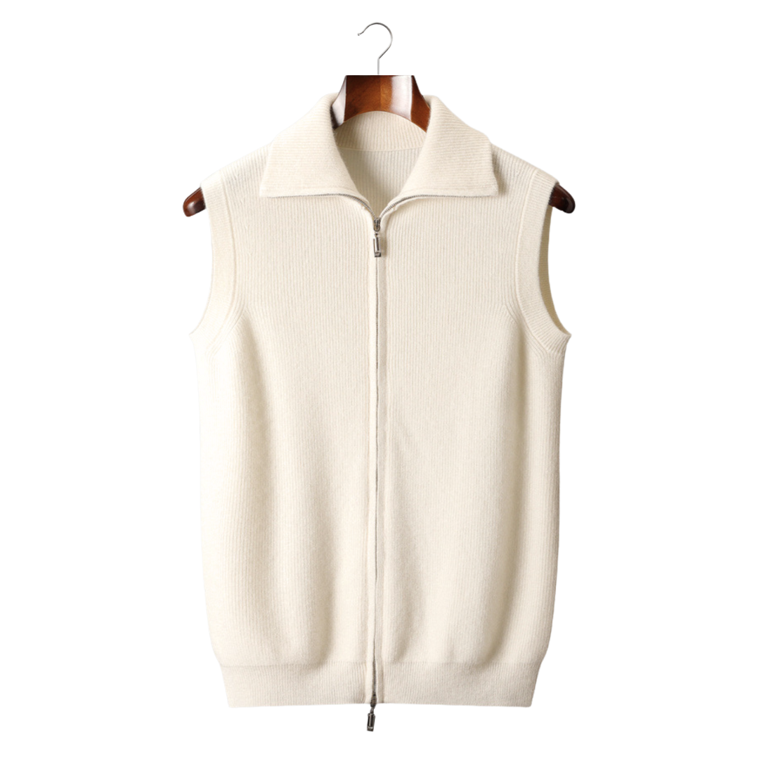 100% CASHMERE BODY WARMER VEST