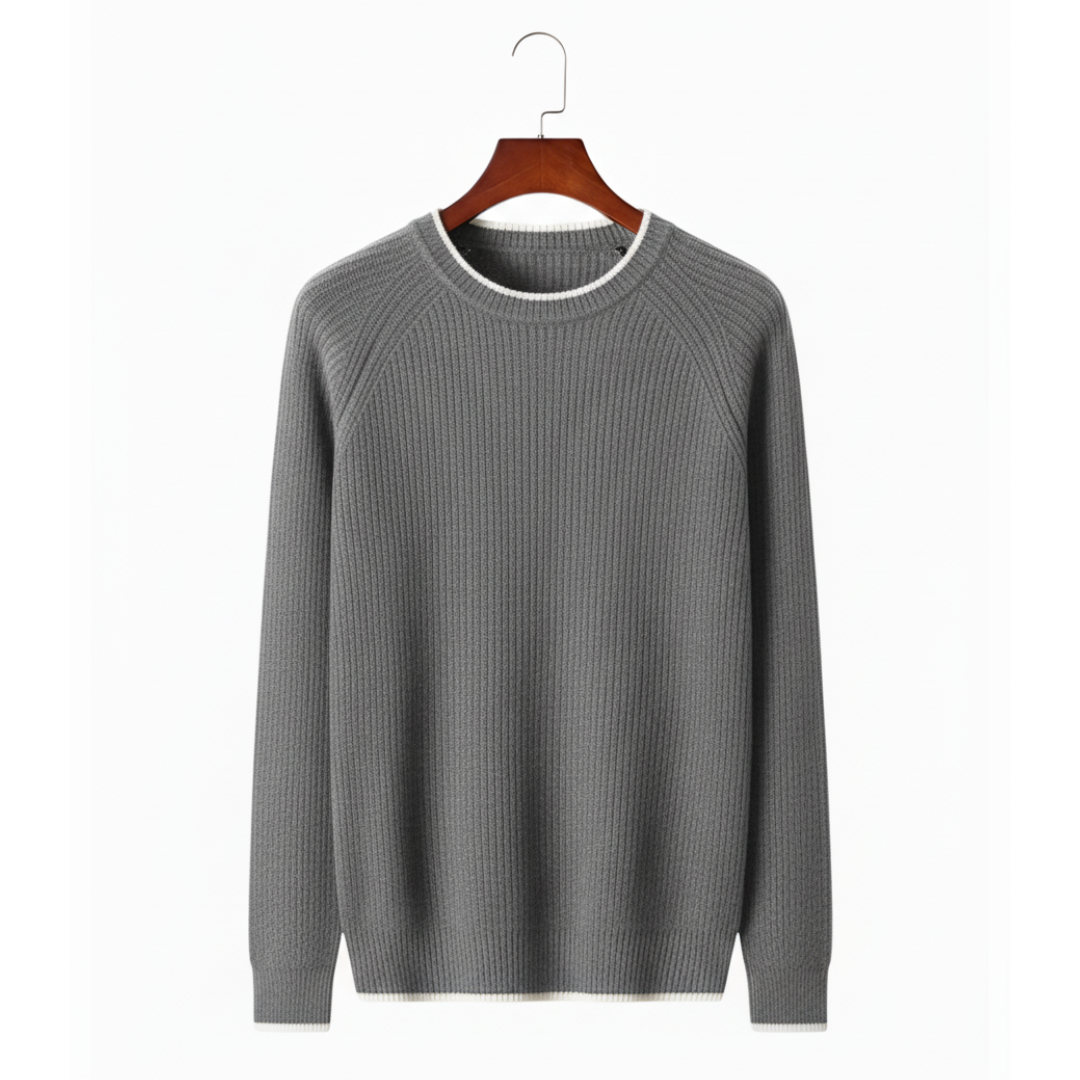 NOBA WOOL TWO TONE CREWNECK