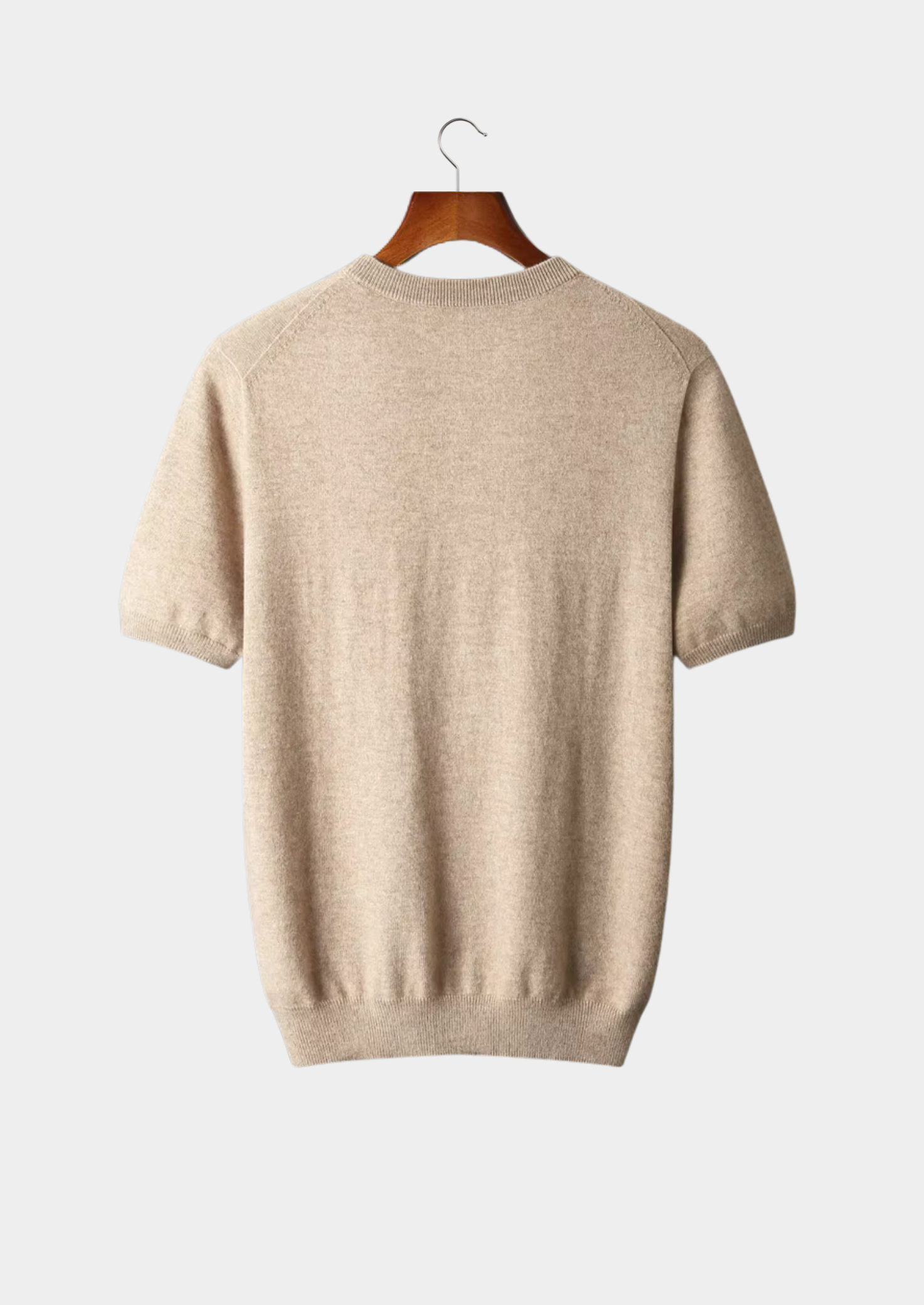 100% CASHMERE CLASSIC CREWNECK T-SHIRT