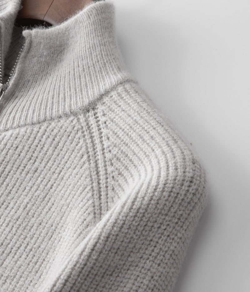 100% Merino Wool ZIPPED CARDIGAN