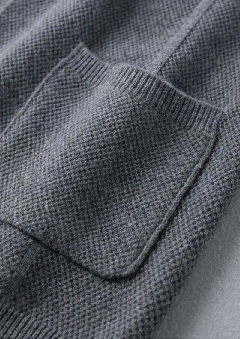 100% CASHMERE BUTTON OVERSHIRT