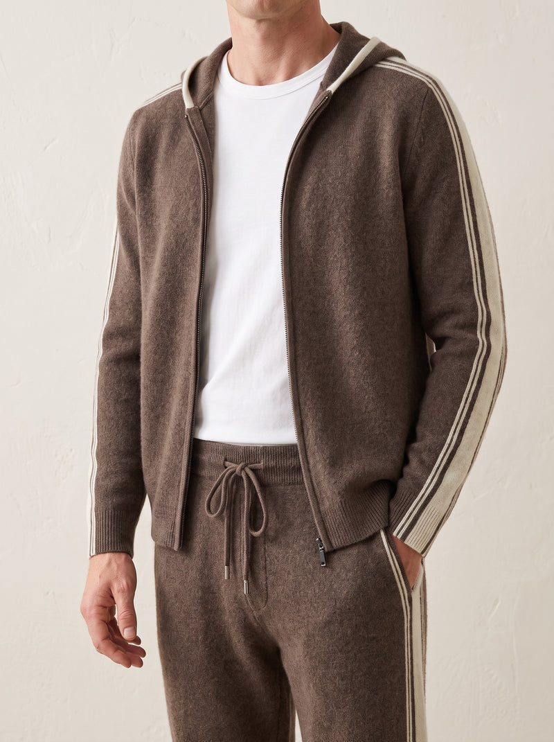 100% Cashmere Damien Tracksuit – Dark Mocha lifestyle