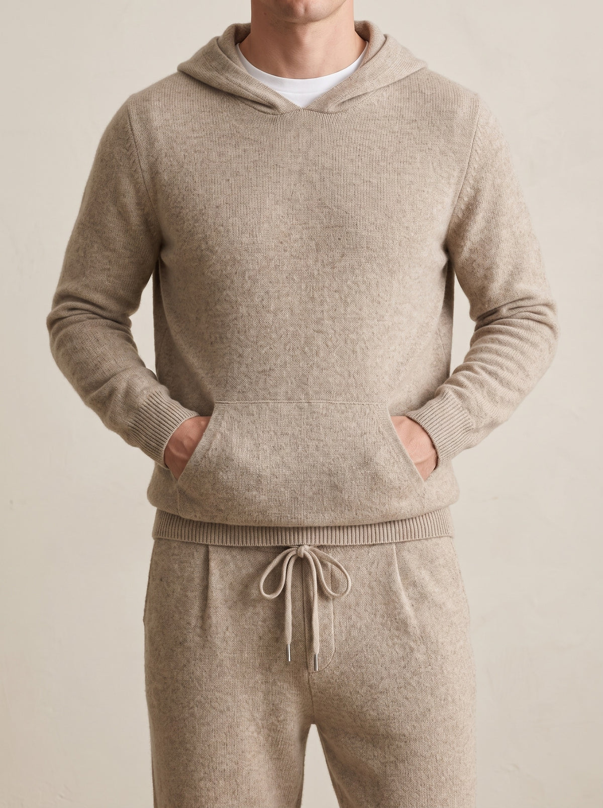 100% Cashmere Hooded Leisure Set lifestyle