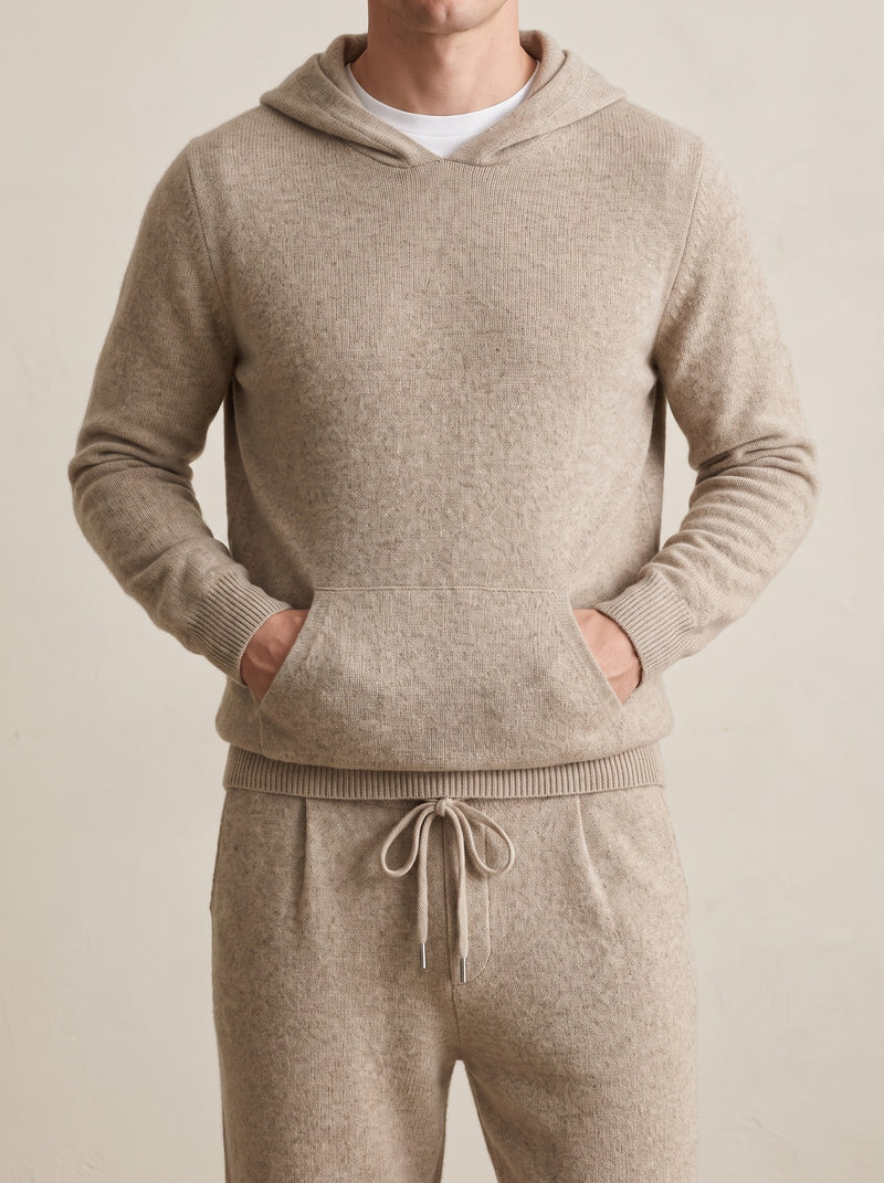 100% Cashmere Hooded Leisure Set lifestyle