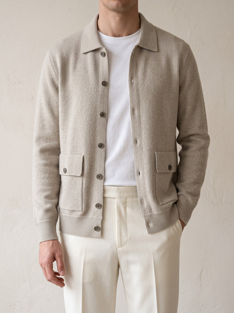 100% Cashmere Jacket – Ivory lifestyle