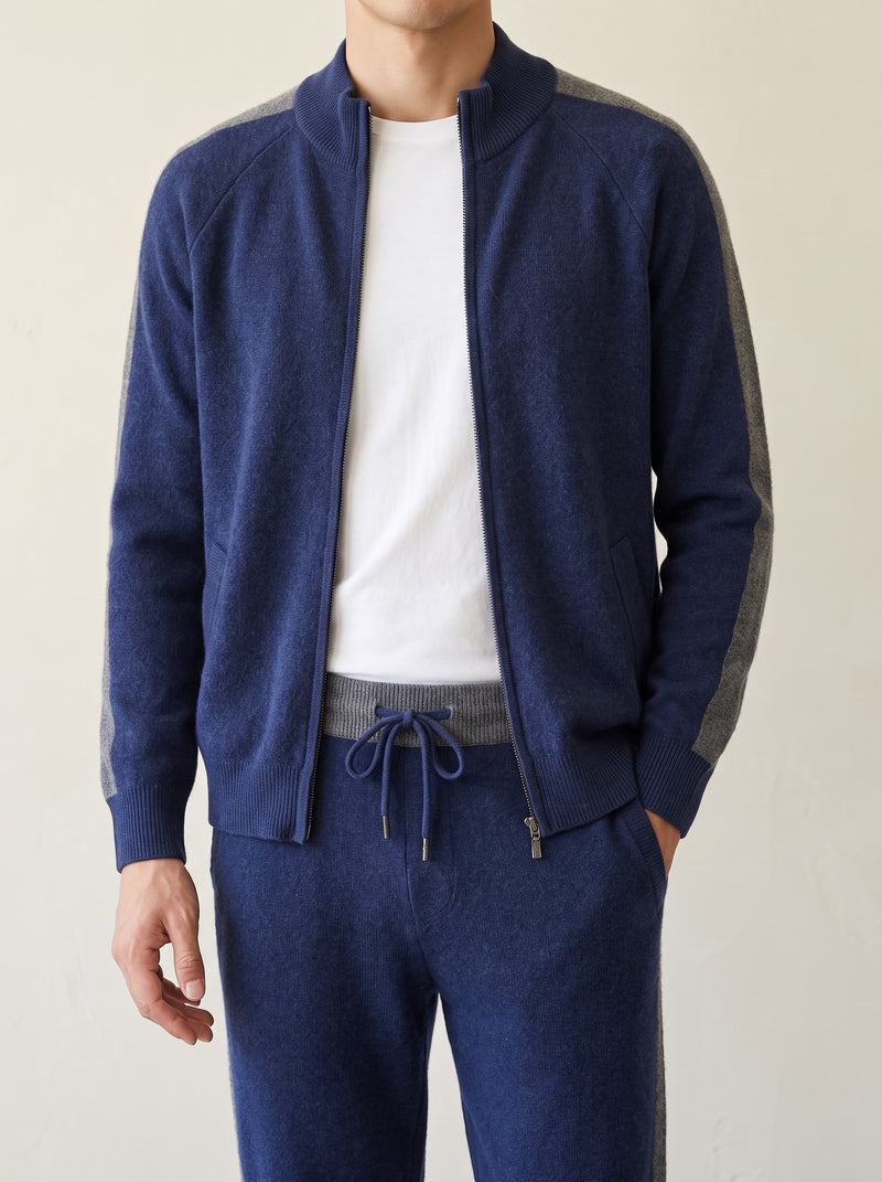 100% Cashmere Leisure Tracksuit – Navy Blue lifestyle
