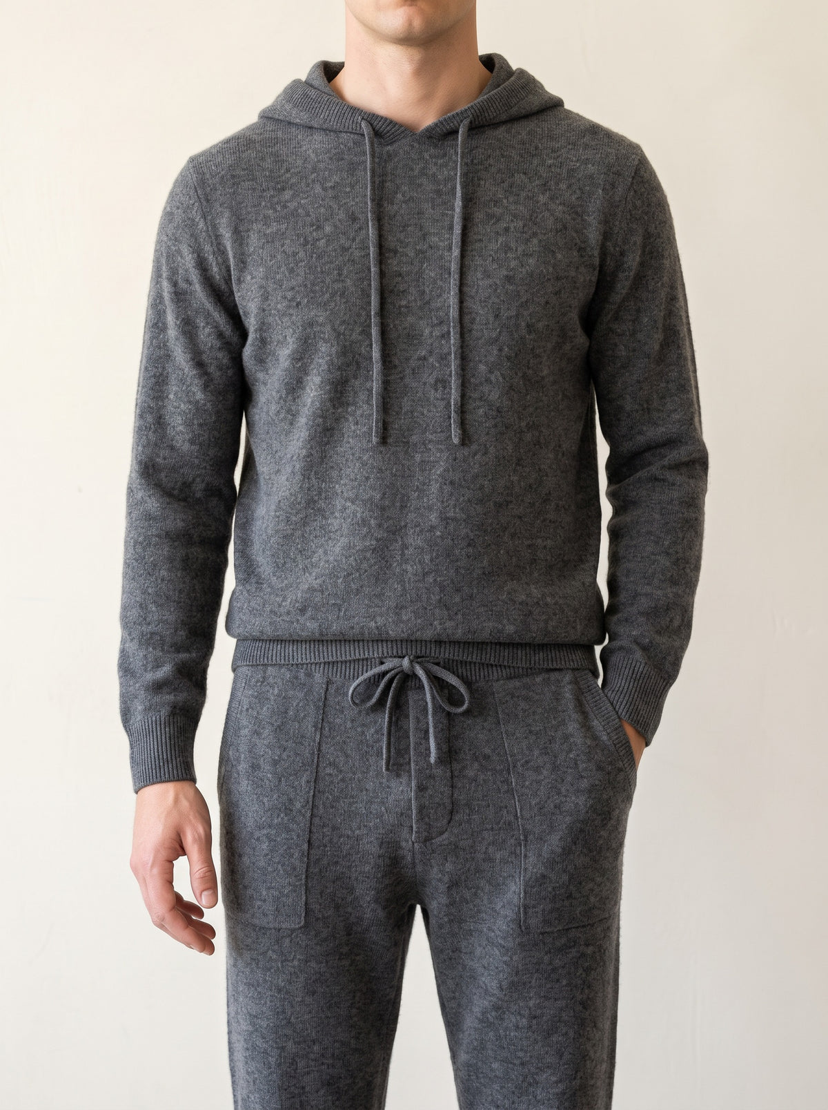 100% Cashmere Tracksuit V2 – Dark Gray lifestyle