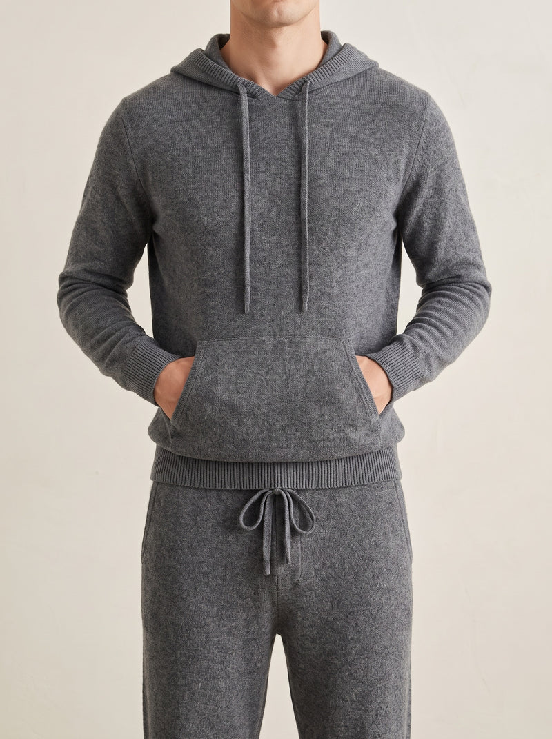 100% Merino Wool Savro Tracksuit – Dark Gray lifestyle