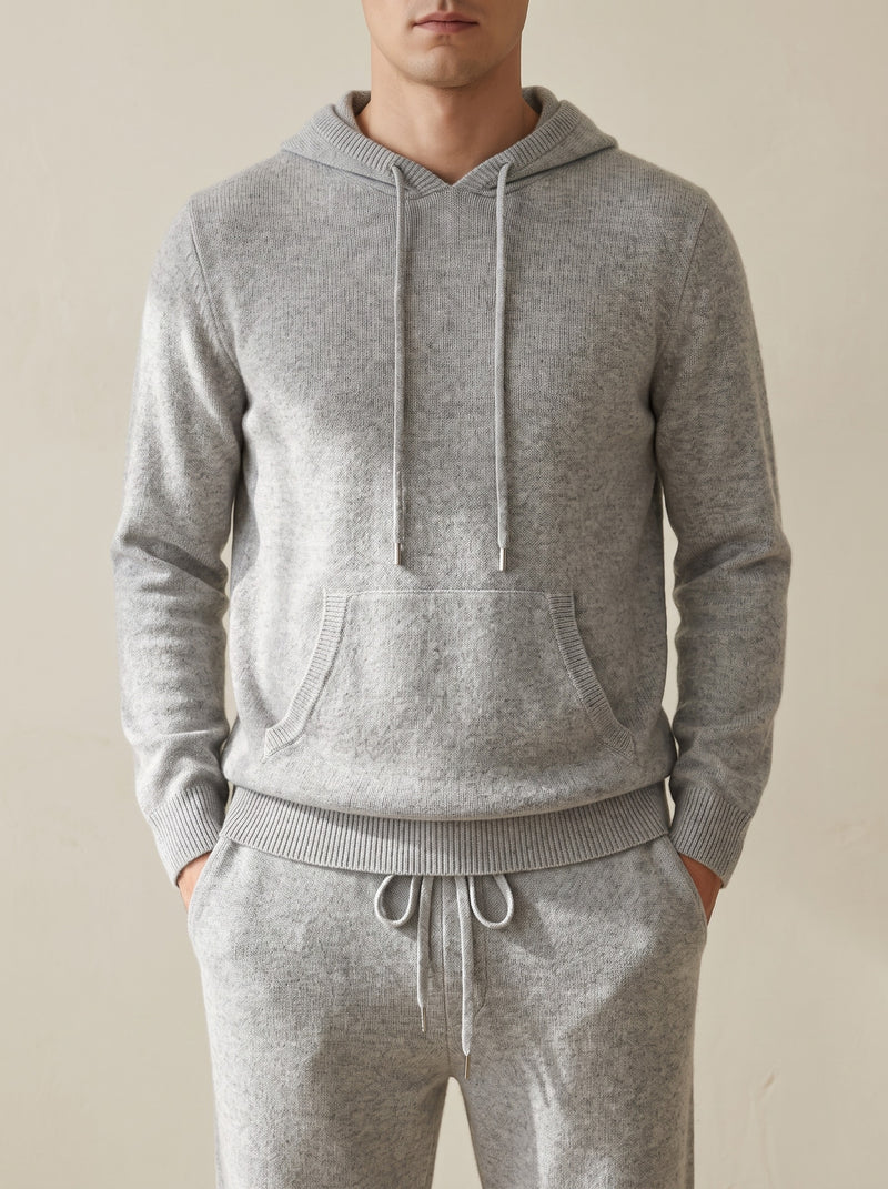 100% Merino Wool Savro Tracksuit – Light Gray lifestyle
