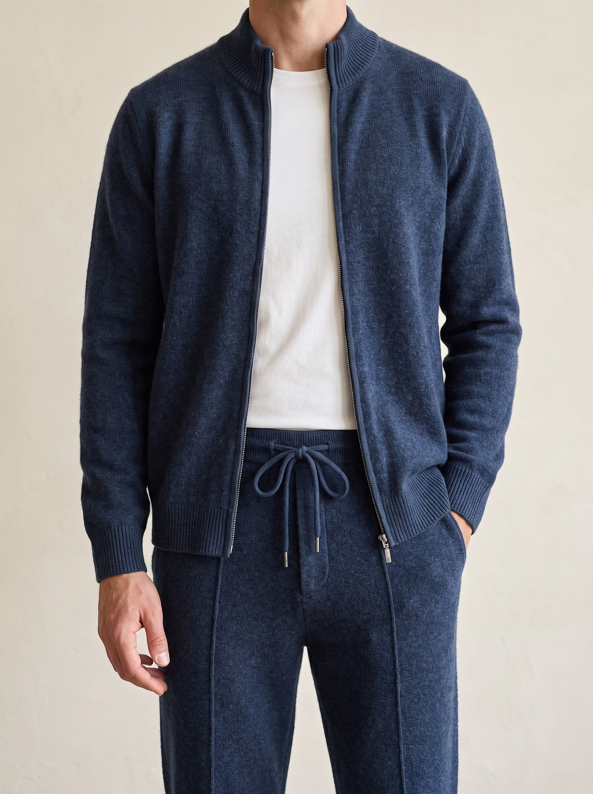 100% Merino Wool Tracksuit V2 – Navy lifestyle
