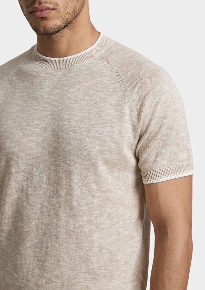 Capri Linen Contrast T-Shirt