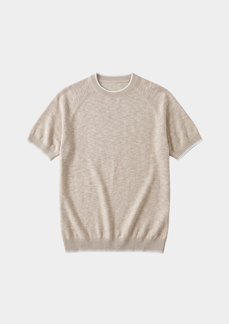 Capri Linen Contrast T-Shirt