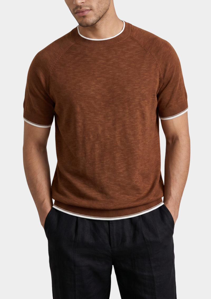 Capri Linen Contrast T-Shirt