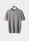 100% CASHMERE CLASSIC CREWNECK T-SHIRT