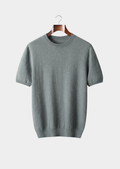 100% CASHMERE CLASSIC CREWNECK T-SHIRT