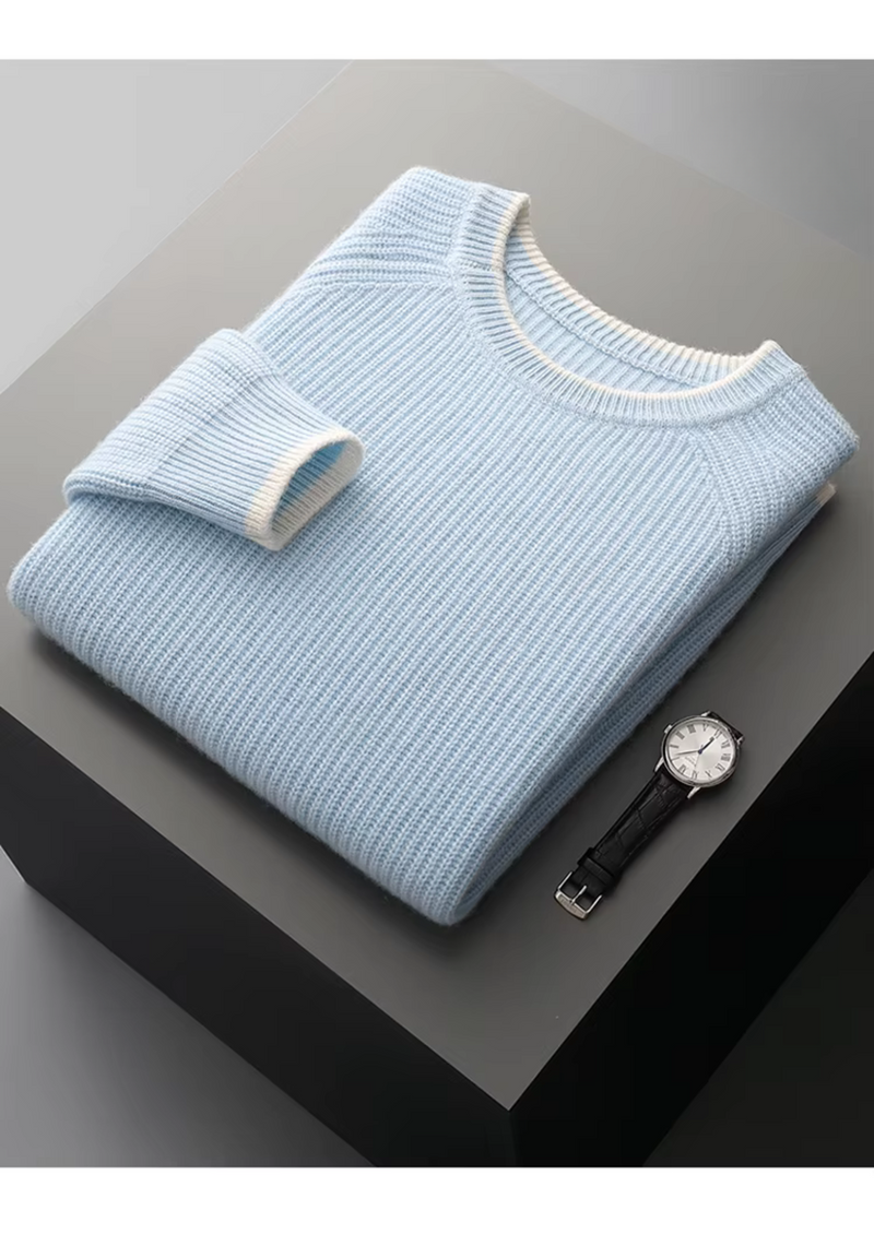 NOBA WOOL TWO TONE CREWNECK