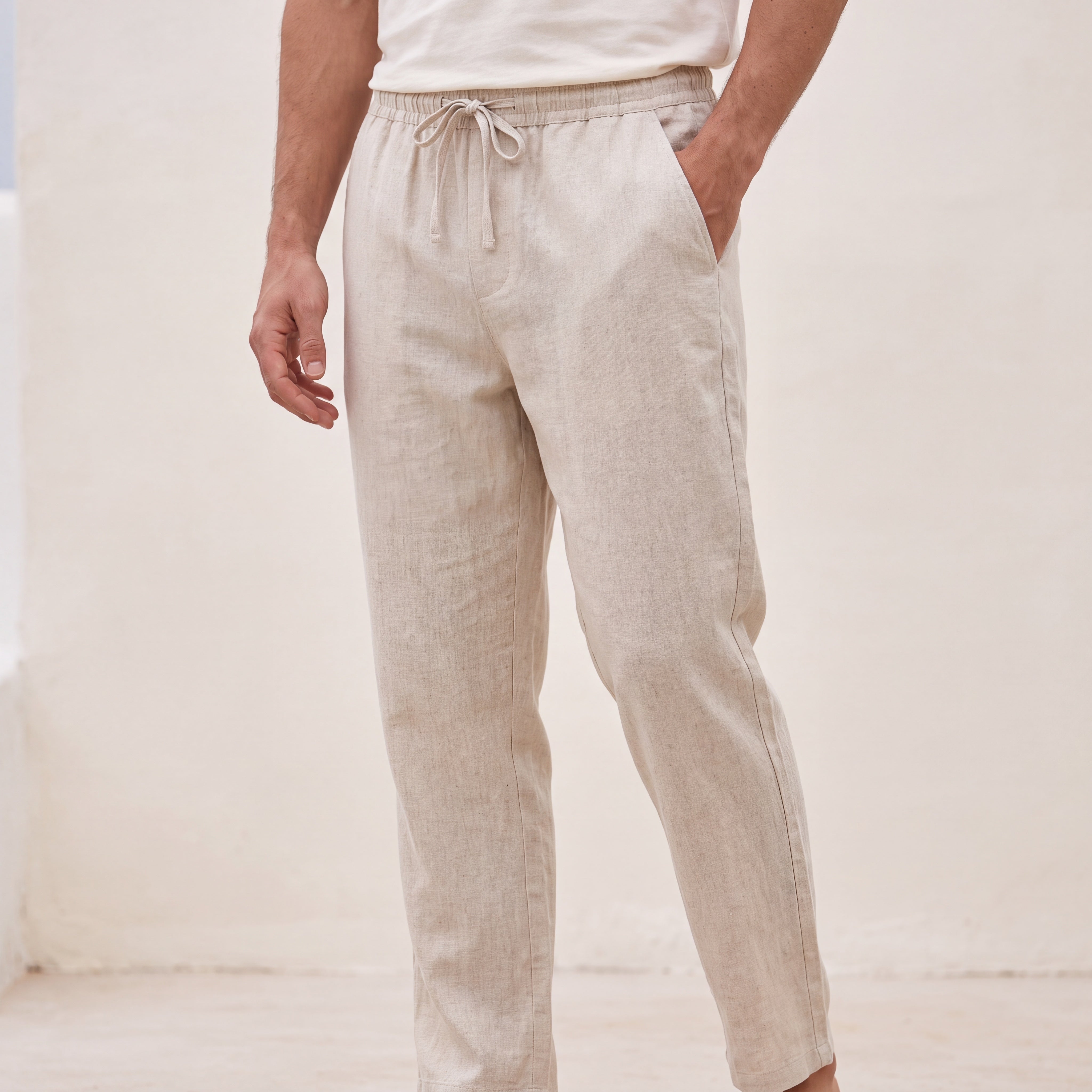Fez Linen Pantalon straight fit lifestyle