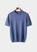 100% CASHMERE CLASSIC CREWNECK T-SHIRT