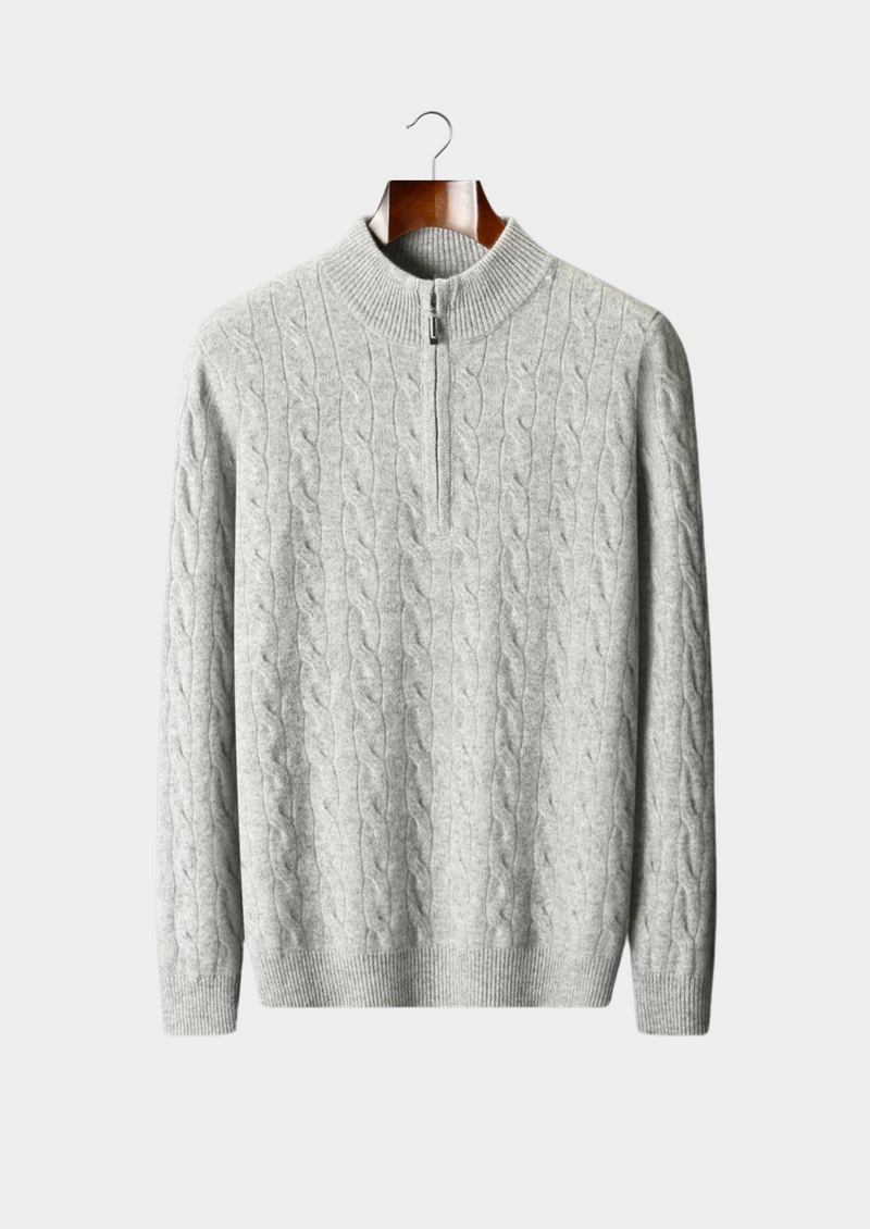 NOBA WOOL CABLE HALF ZIP
