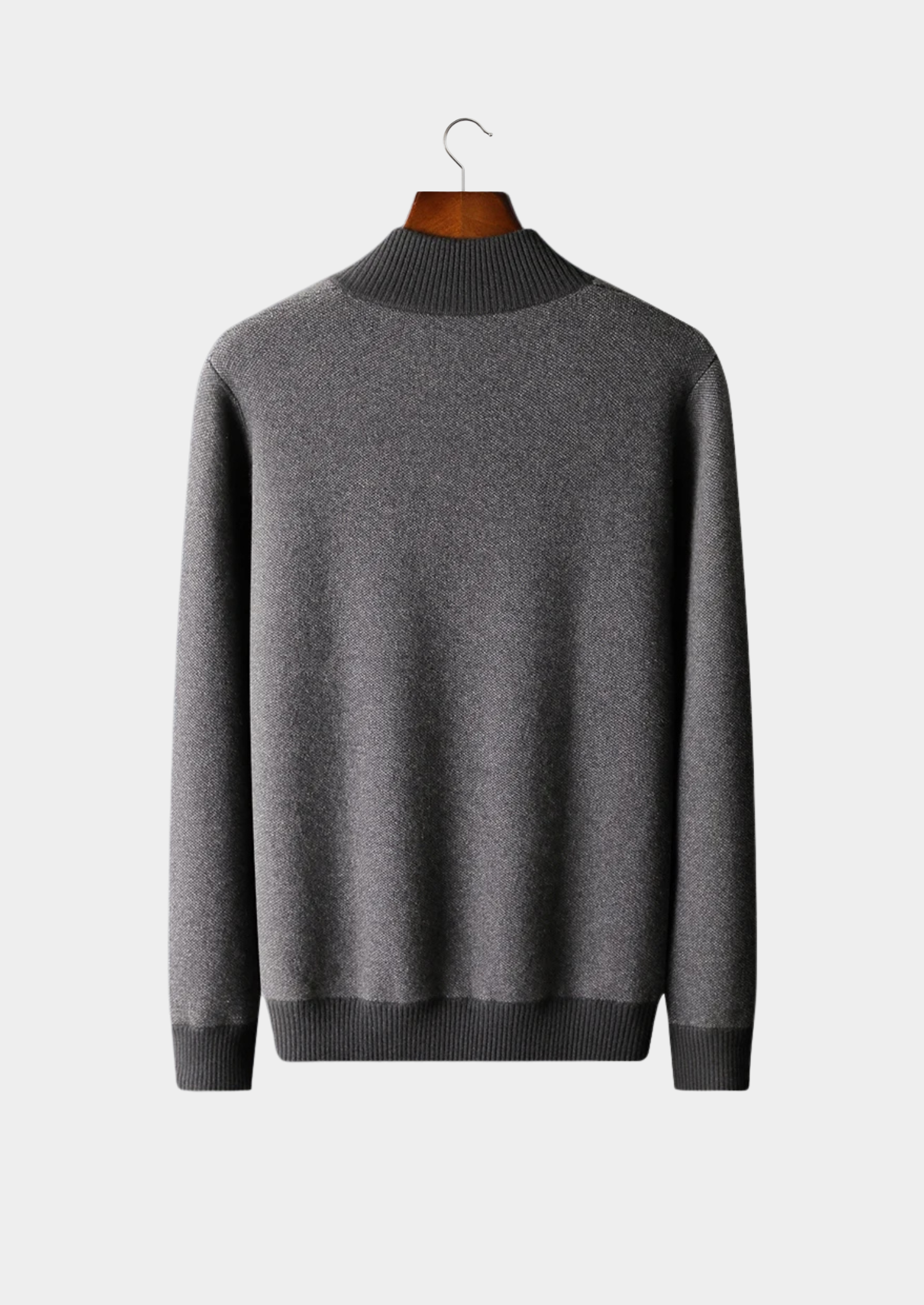 100% CASHMERE JACQUARD ZIP CARDIGAN