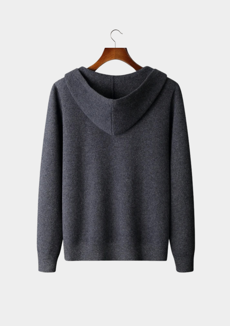 100% CASHMERE ZIPPER HOODIE