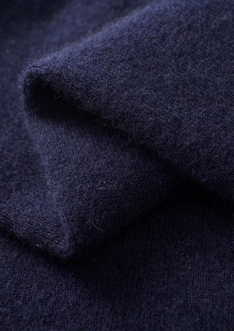 NOBA WOOL TWO-TONE POLO CARDIGAN