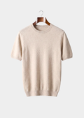 100% CASHMERE CLASSIC CREWNECK T-SHIRT