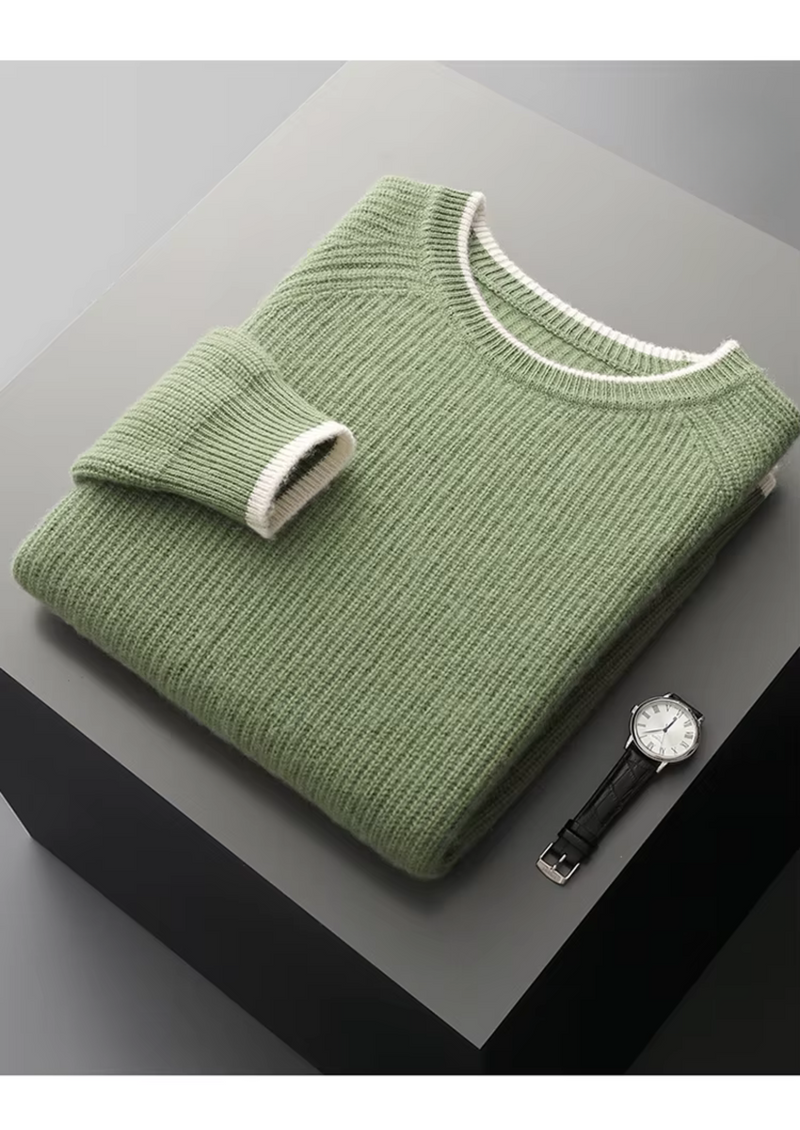 NOBA WOOL TWO TONE CREWNECK