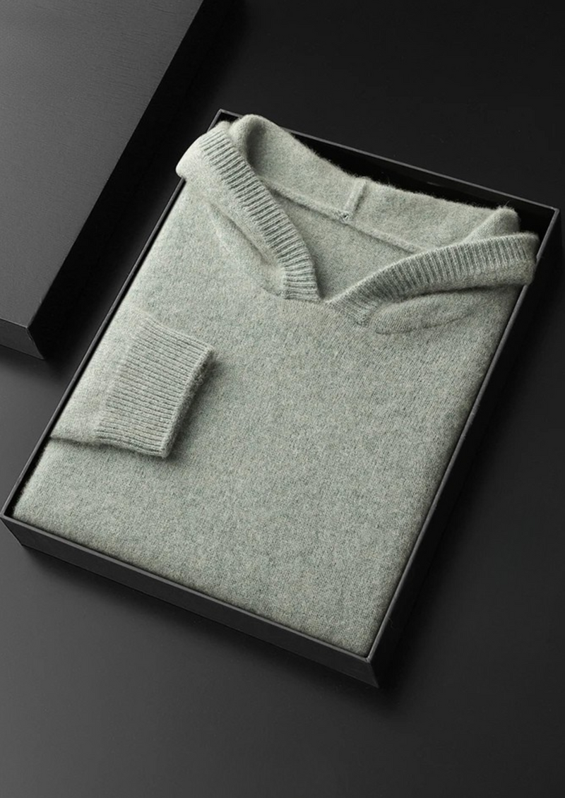 100% CASHMERE LEISURE HOODIE