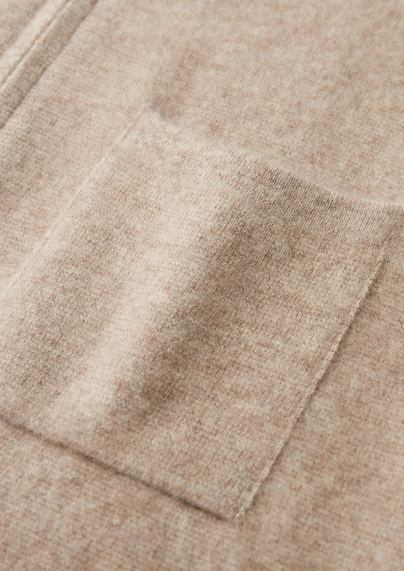 100% CASHMERE ZIPPER CARDIGAN