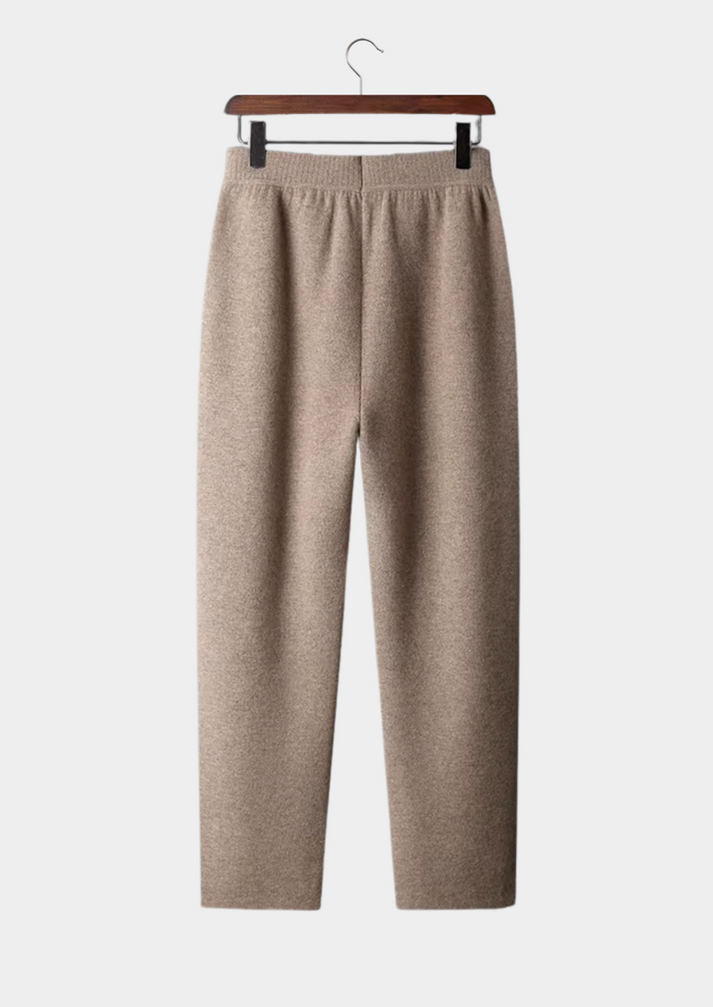 100% CASHMERE STRAIGHT TROUSERS