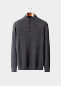 NOBA WOOL RIBBED HENLEY SWEATER